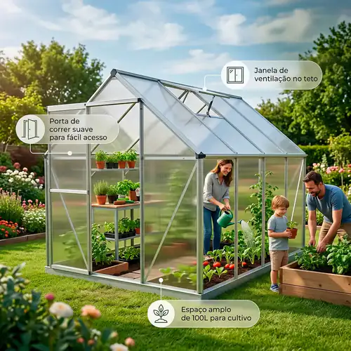 Estufa de Jardim 250x190x195CM Hecht GREENHOUSE I